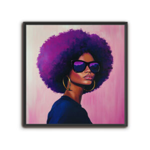 afro lady with big ear rings