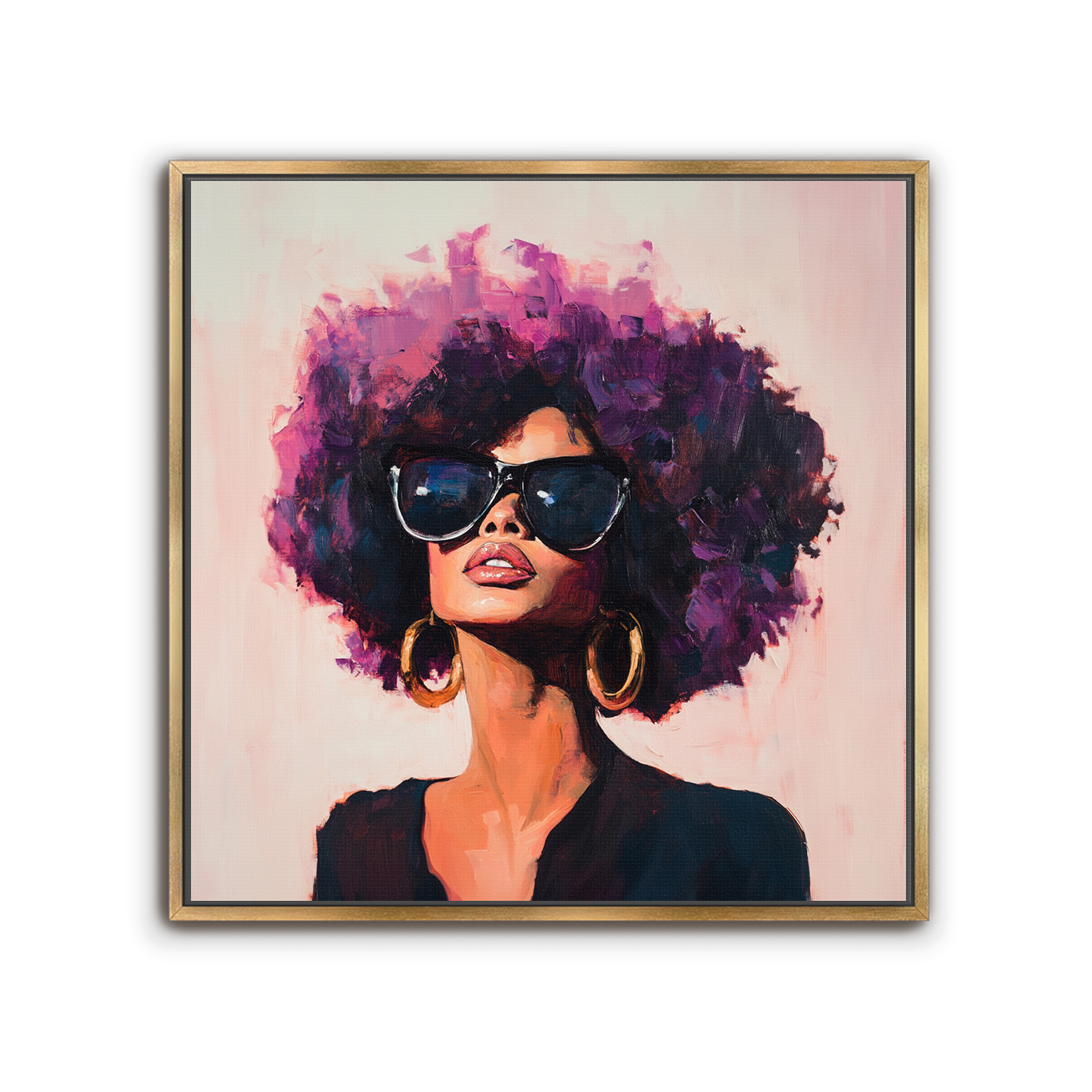 afro lady with sun glasses